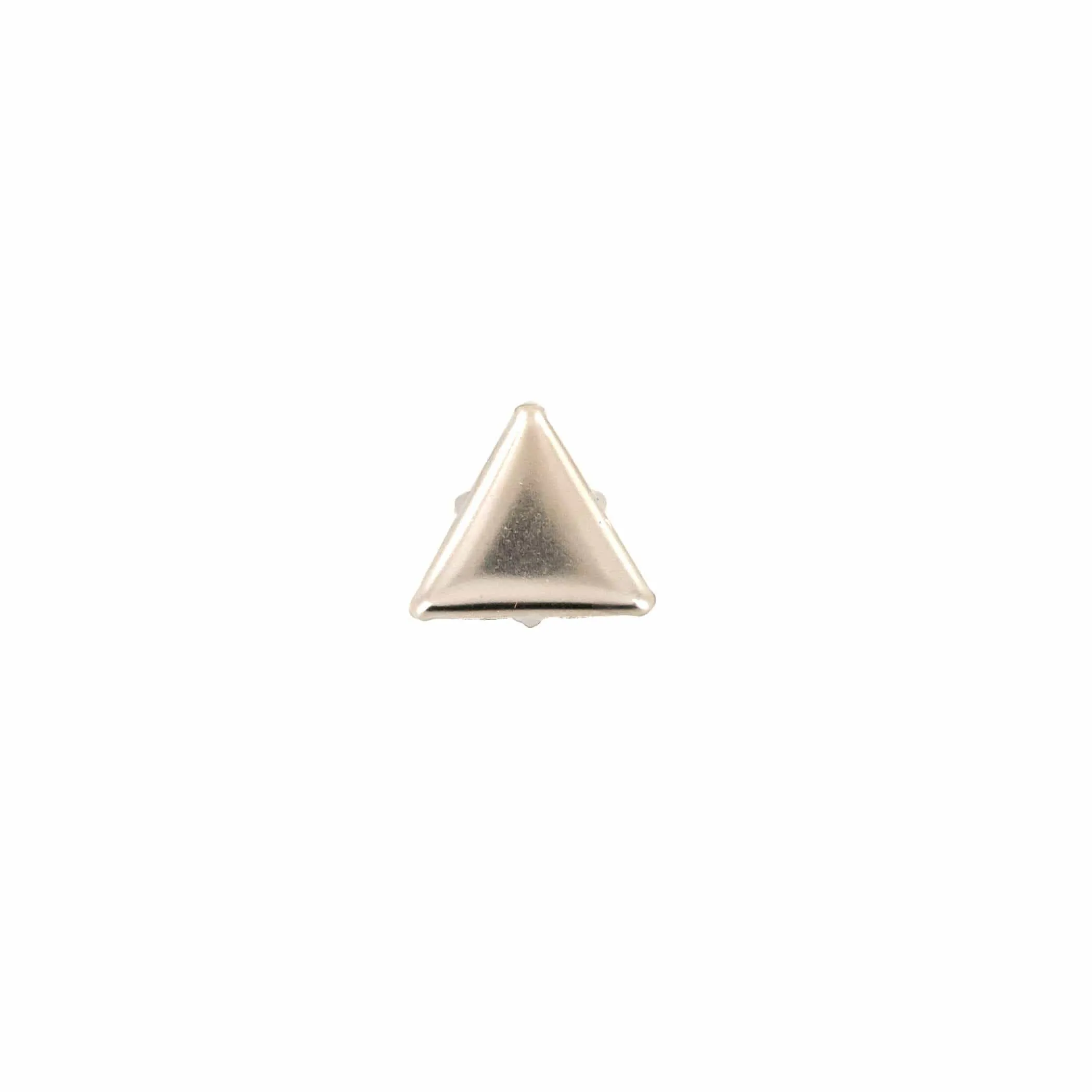 2.4mm Nickel, Triangle Spots With Prongs, Solid Brass, #C-2178-MED