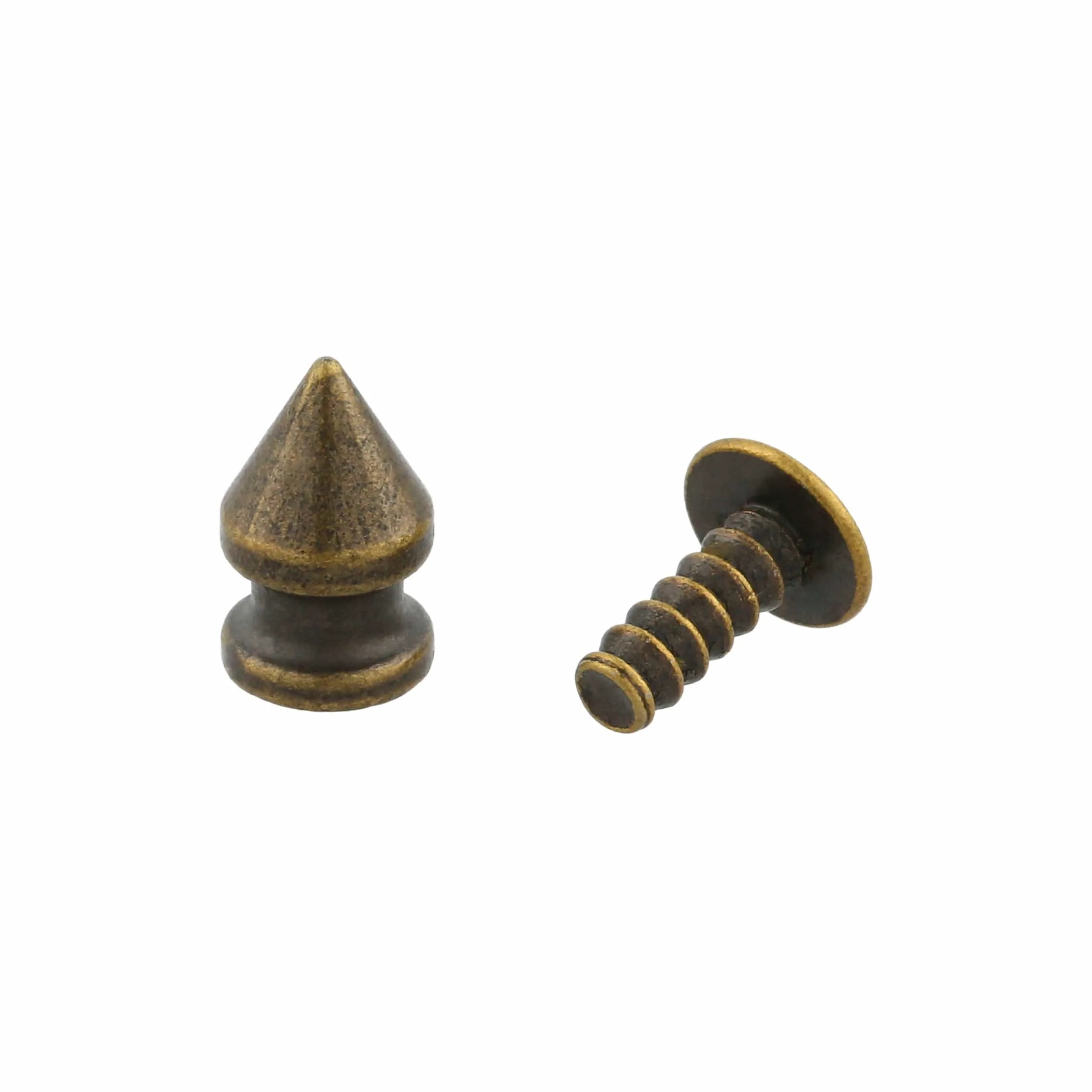 8mm Antique Brass, Spike Stud, Zinc Alloy, #C-1167-ANTB