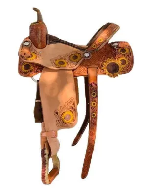 Alamo Saddlery 15 Sunflower Barrel Horse Saddle