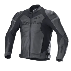 ALPINESTARS GP FORCE LEATHER AIRFLO JACKET - BLACK/BLACK