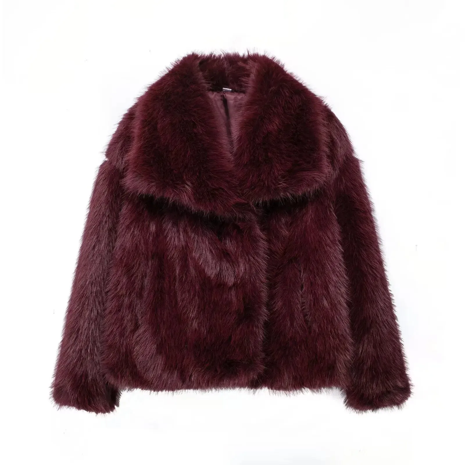 Angela Chic Cropped Faux Fur Jacket Coat Autumn coat fur jacket