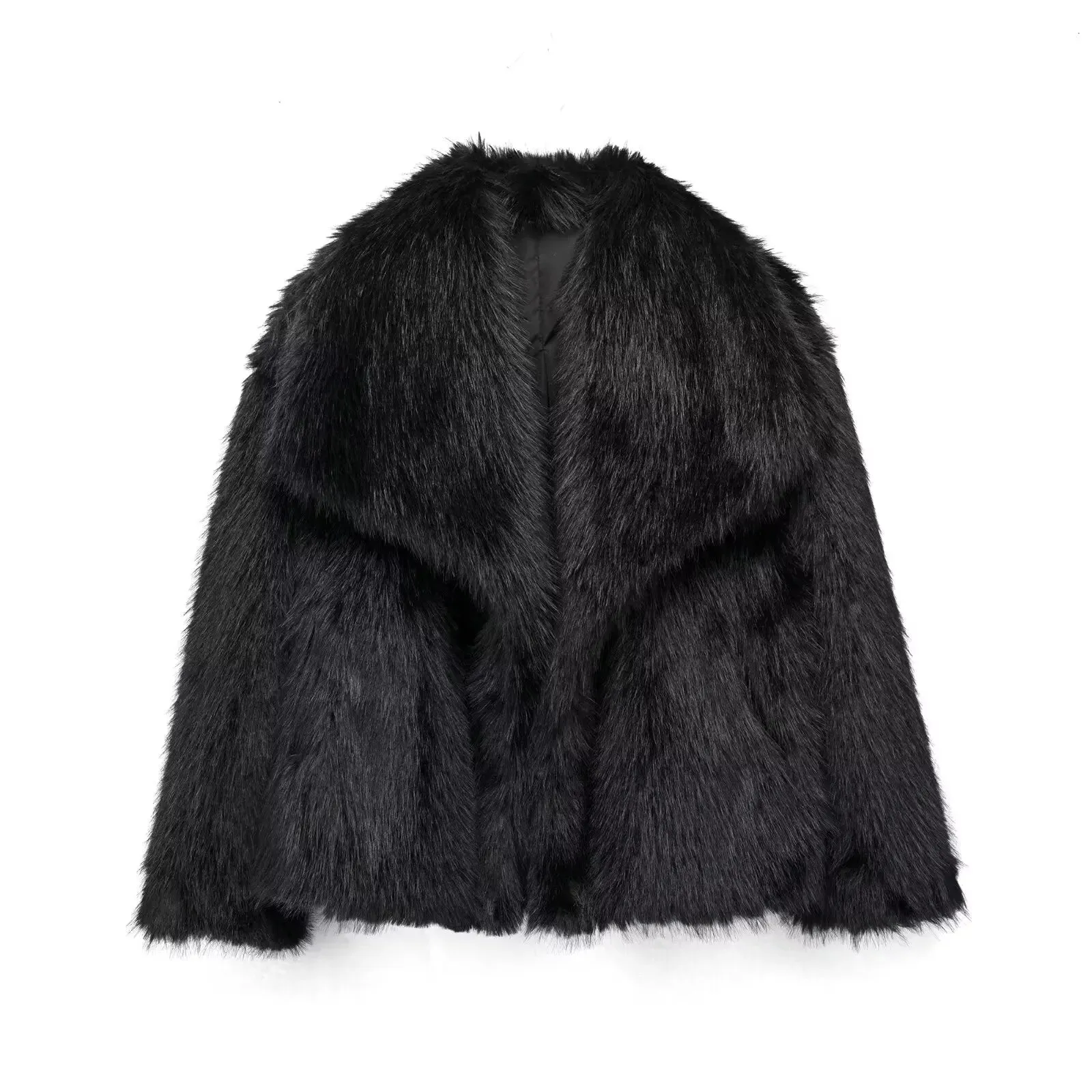 Angela Chic Cropped Faux Fur Jacket Coat Autumn coat fur jacket