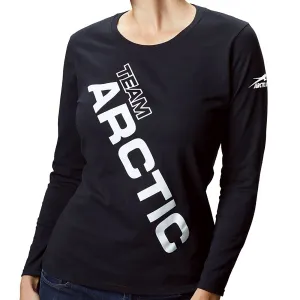 Arctic Cat  Womens Team Long Sleeve T-Shirt Breathable Cotton Relaxed Fit Tee