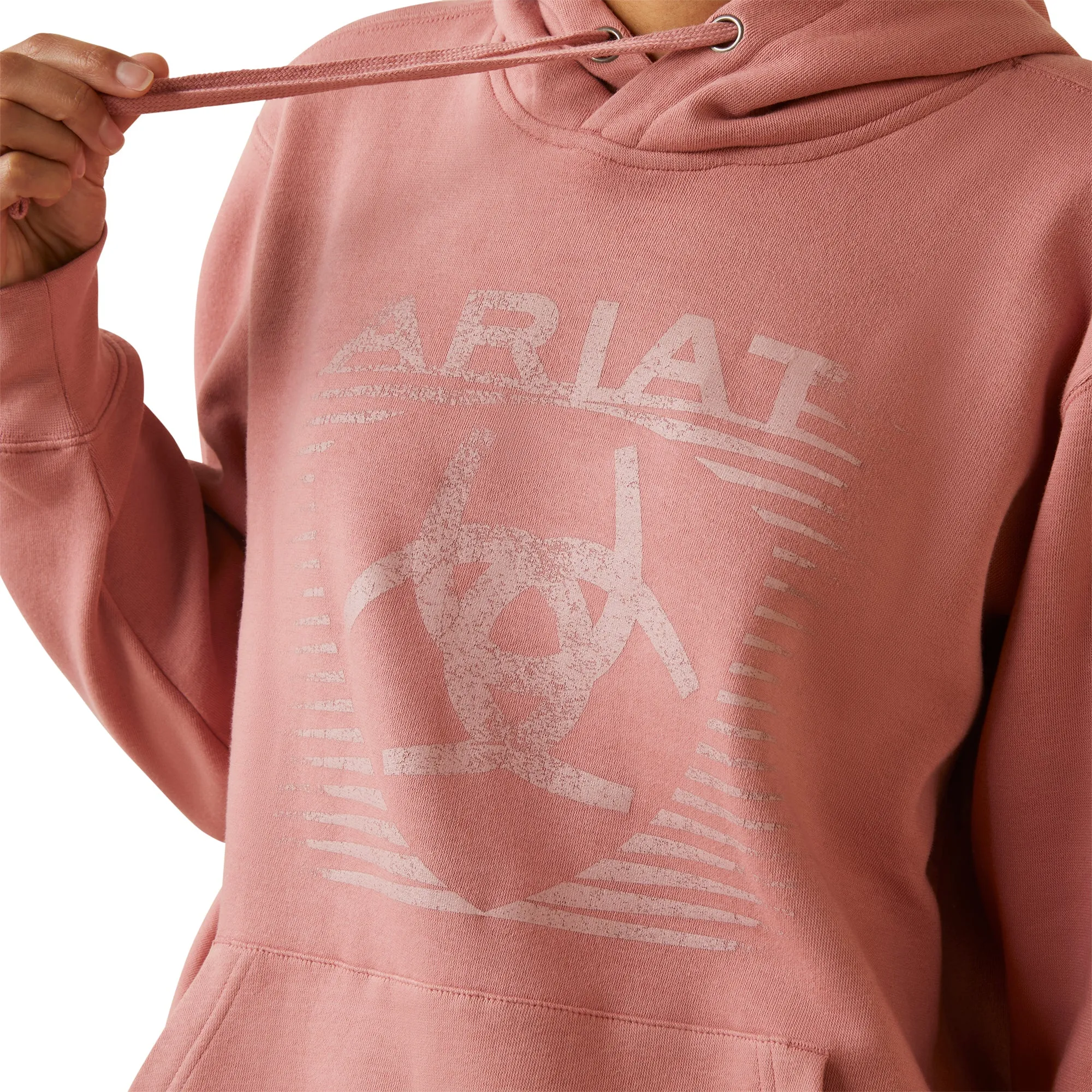 Ariat Ladies R.E.A.L Fading Lines Dusty Rose Hoodie 10046450