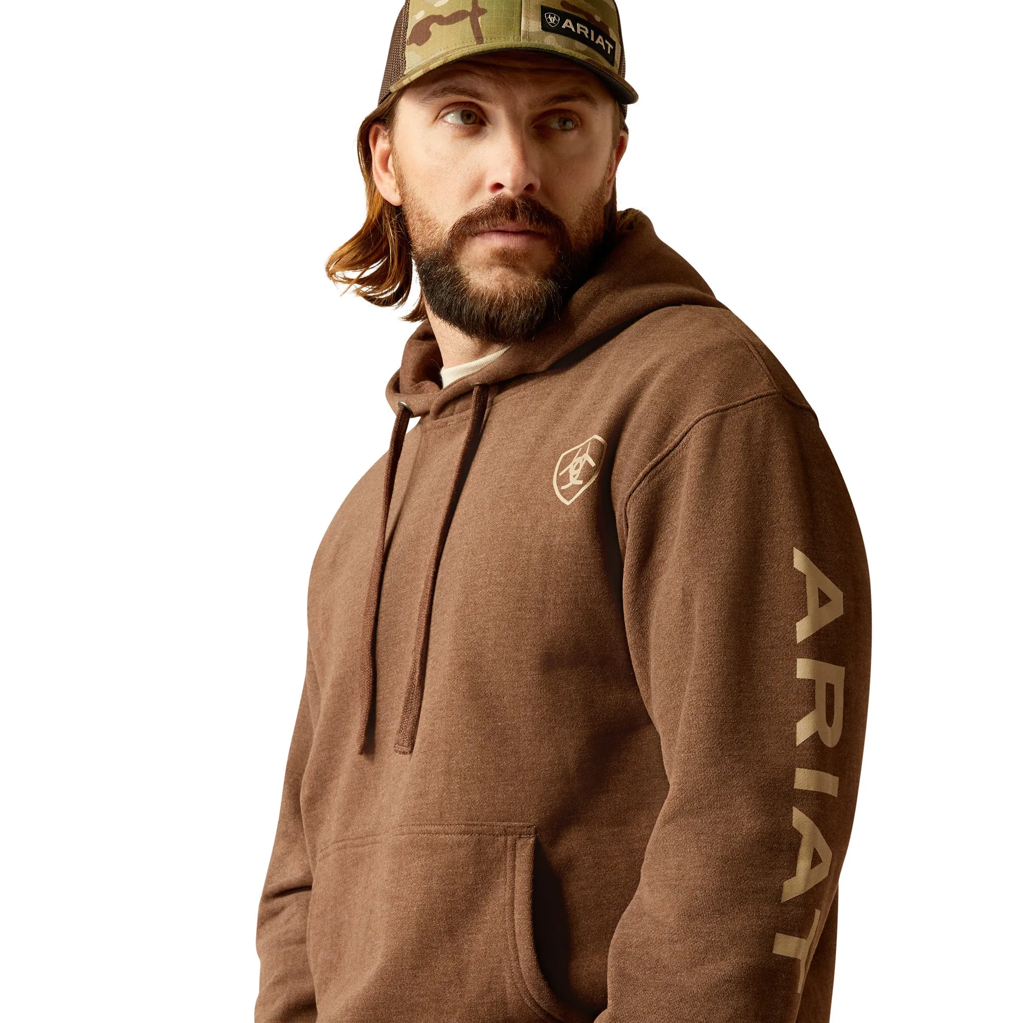 Ariat Mens Chestnut Tan Logo Hoodie 10052769