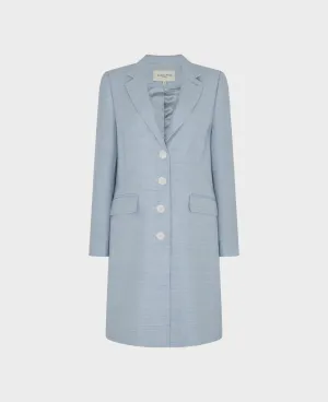 Aston Single Breasted Linen Blend Classic Coat