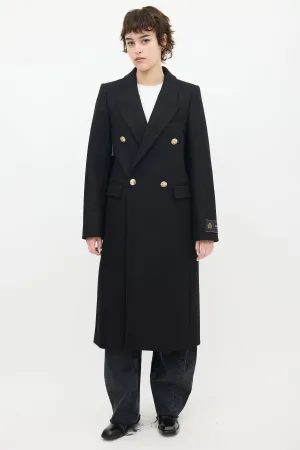 Babaton Black Wool & Cashmere Constant Long Coat