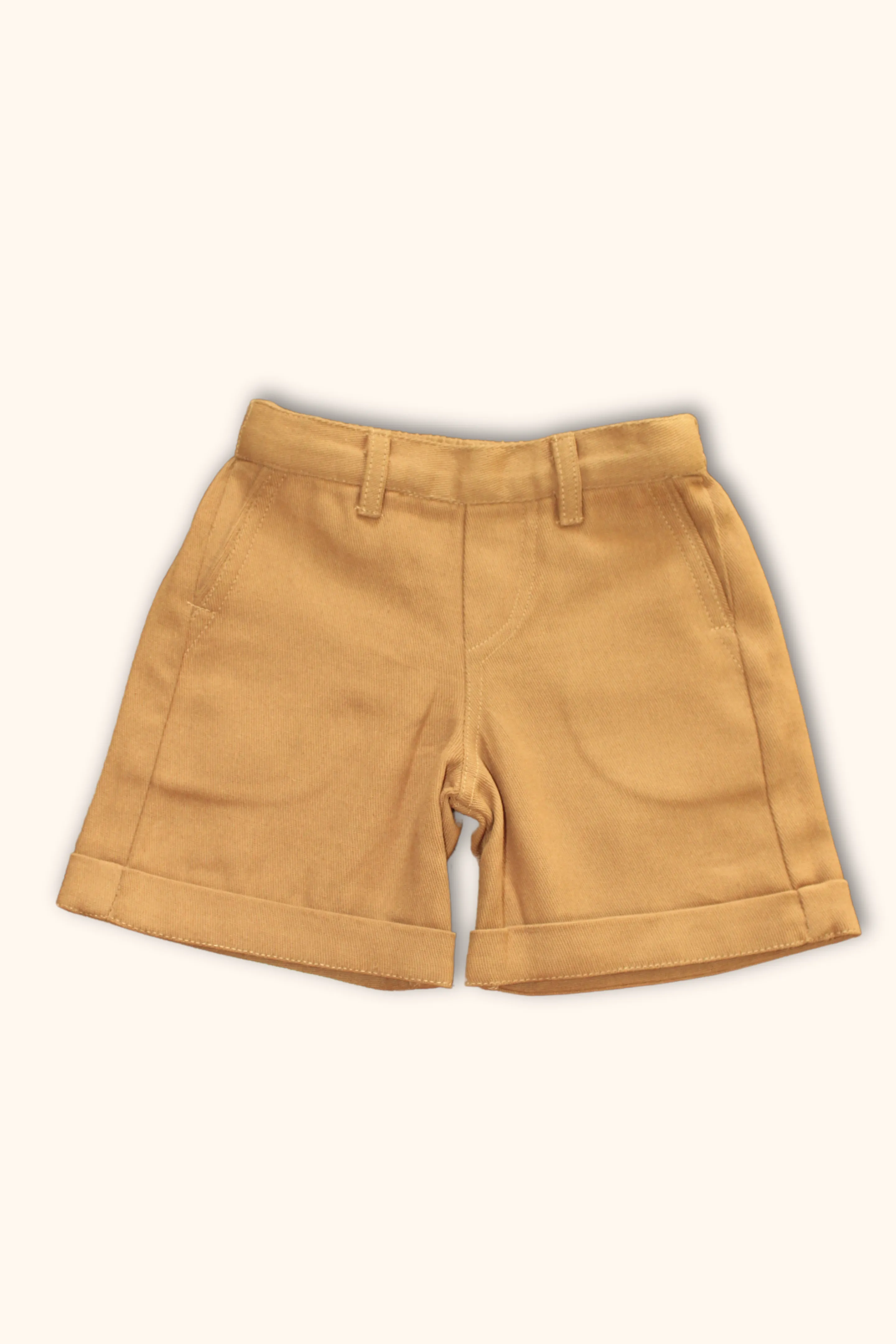 Boys 100% Cotton Shorts - Maroon - Olive - Tan