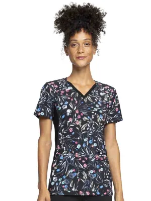 Cherokee iFlex Women's V-Neck Knit Panel Top | Breezy Buds