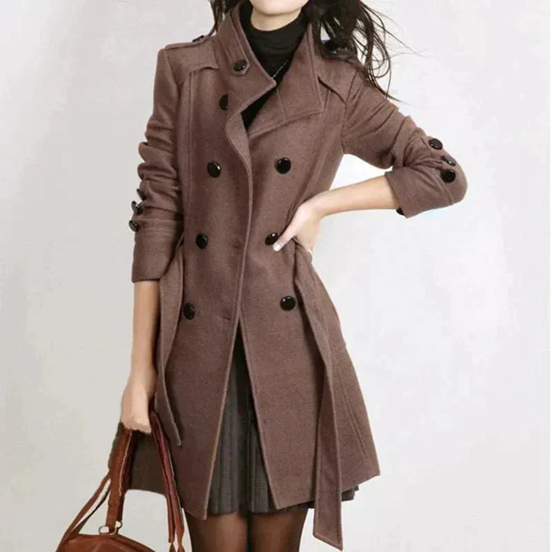 Chic Long Coat with Belt | Perfect for Autumn Wear