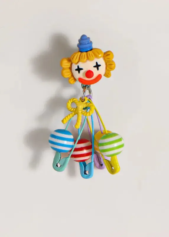 Chic Yellow Alloy Circus Clown Brooches ML0264