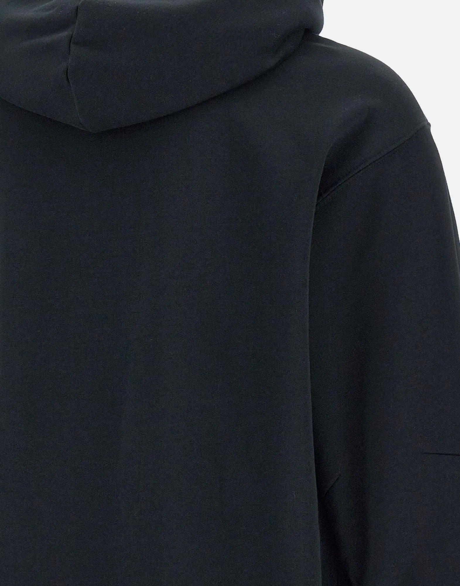 Cotton Black Hoodie with Kangaroo Pocket