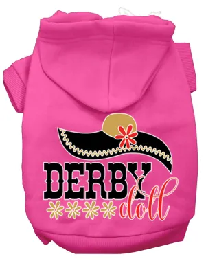 Derby Doll Screen Print Dog Hoodie Bright Pink Xxl