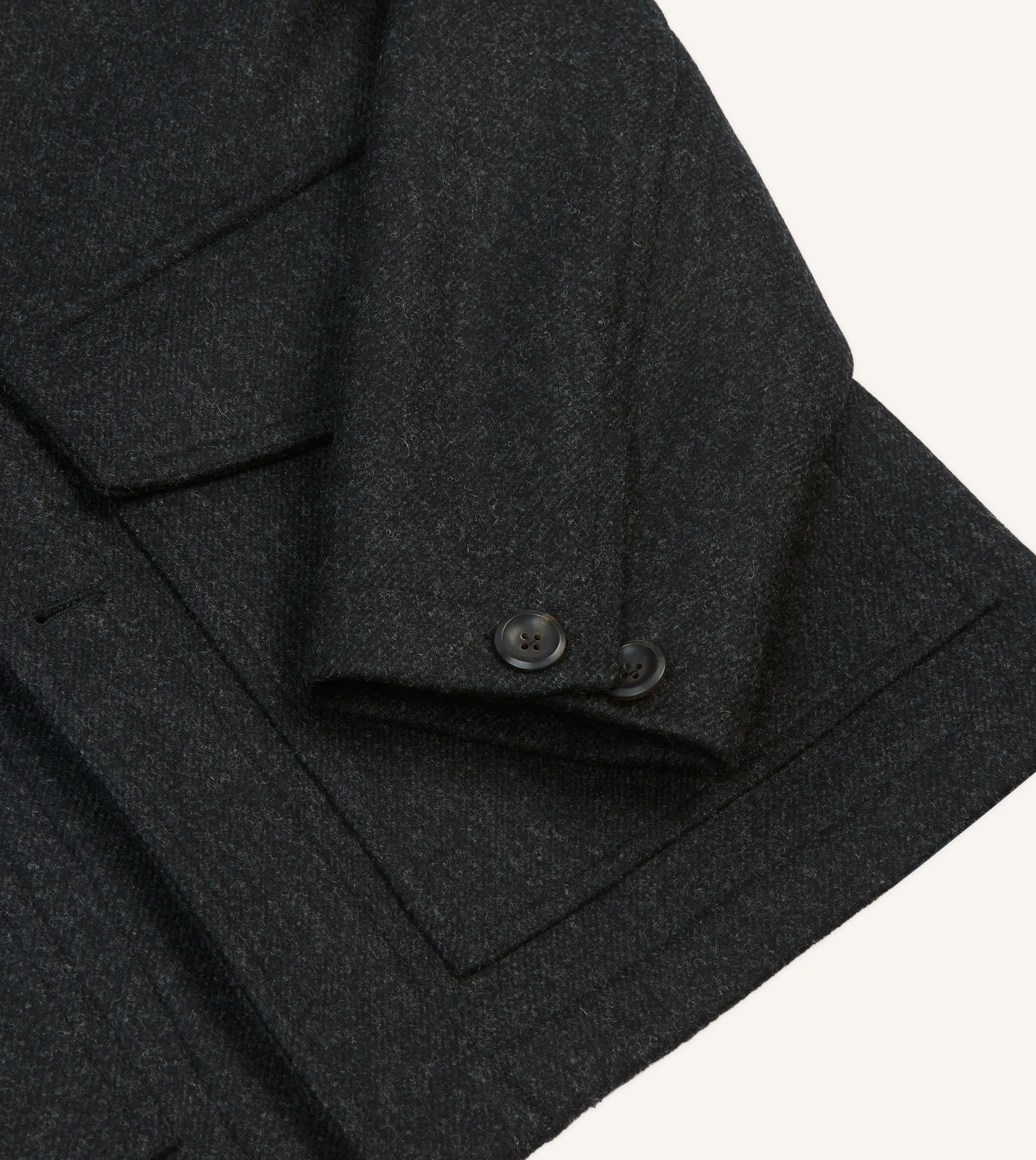 Drake's by A. Levine Charcoal Wool Mackinaw Jacket