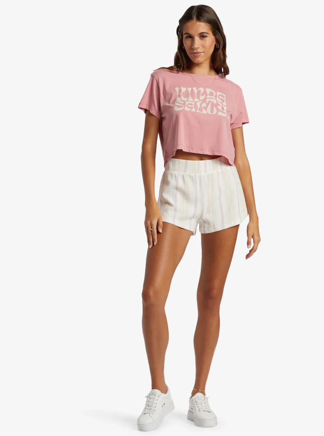 Drop A Wave Shorts - Ash Rose Low Tide Stripe