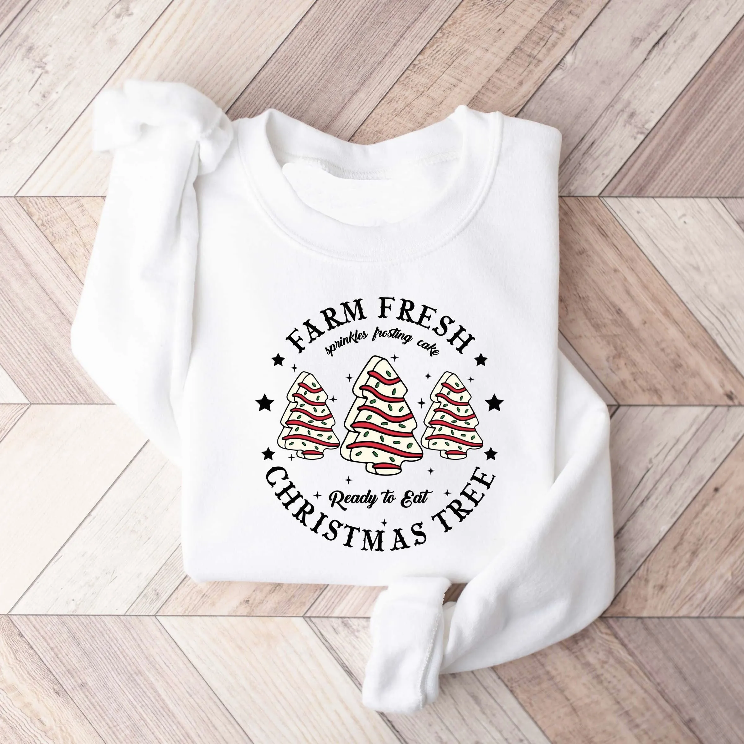 Farm Fresh Christmas Tree Sweatshirt – Festive Holiday Graphic