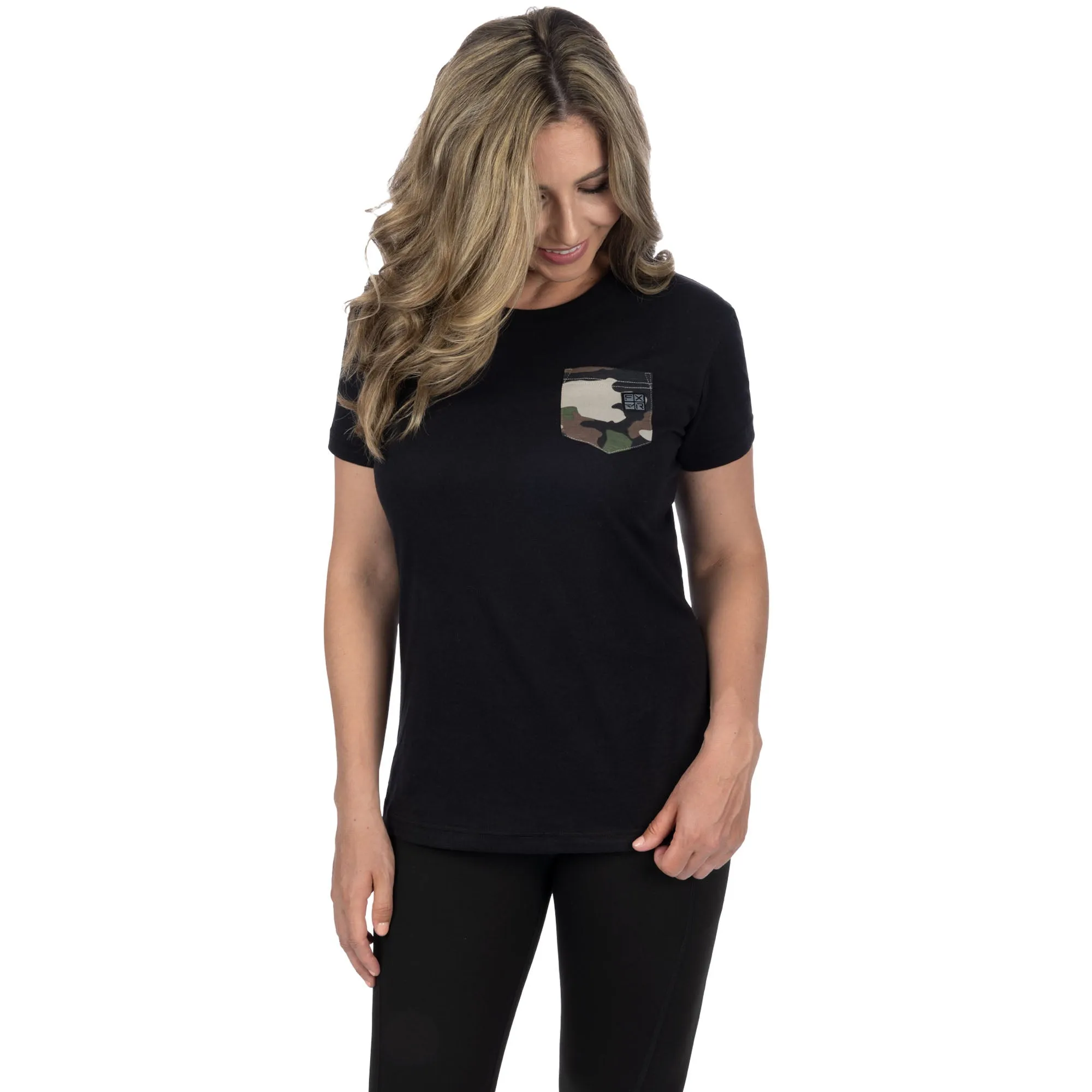 FXR Work Pocket Premium Boyfriend T-Shirt Black/Camo