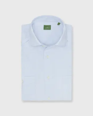 Guayabera Shirt with Hem Pockets in Sky Cotolino