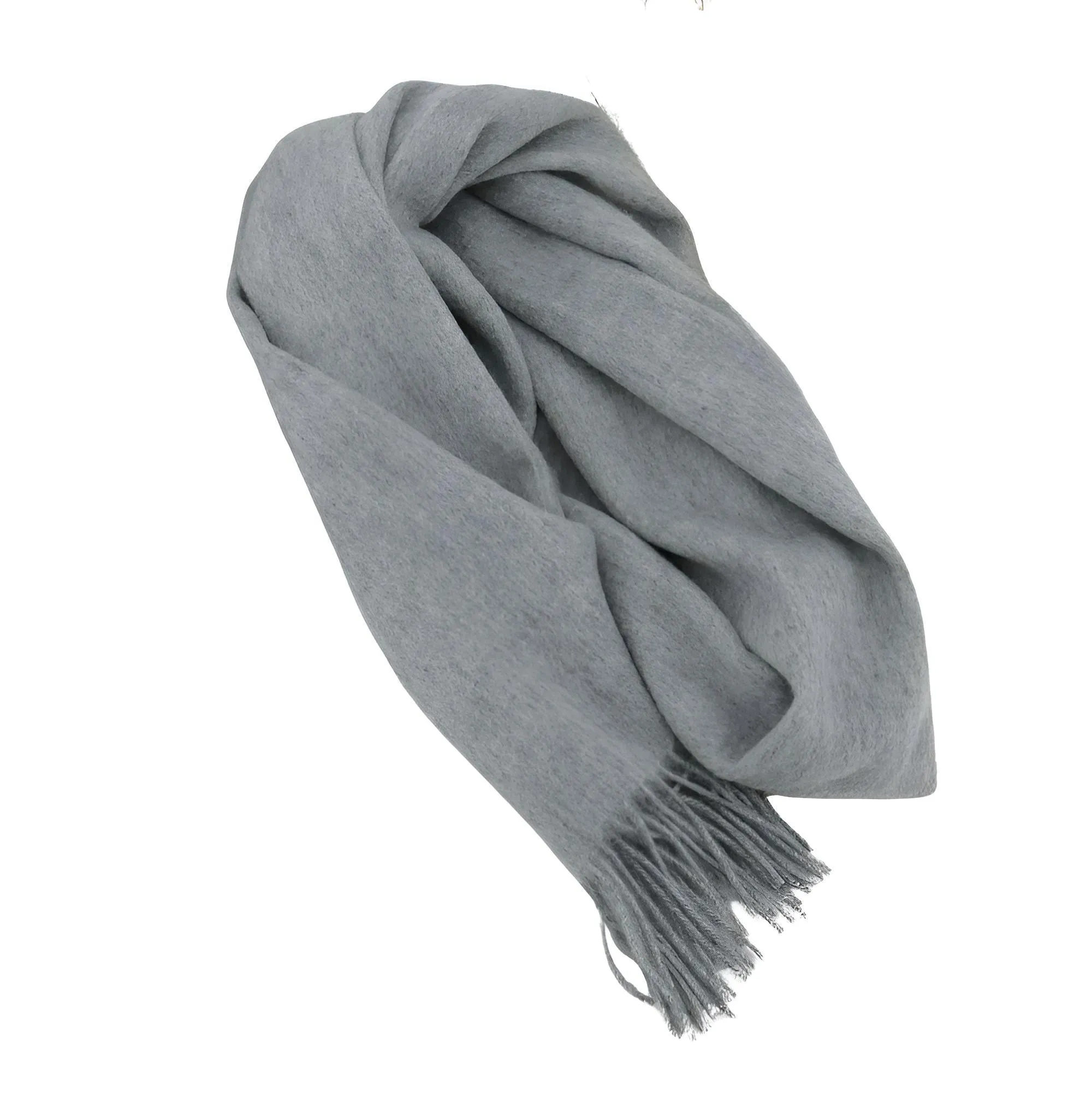 High Quality Men's Wool Scarf 100% Wool Solid Color Tassel Autumn Winter Business Versatile Classic Warm Soft