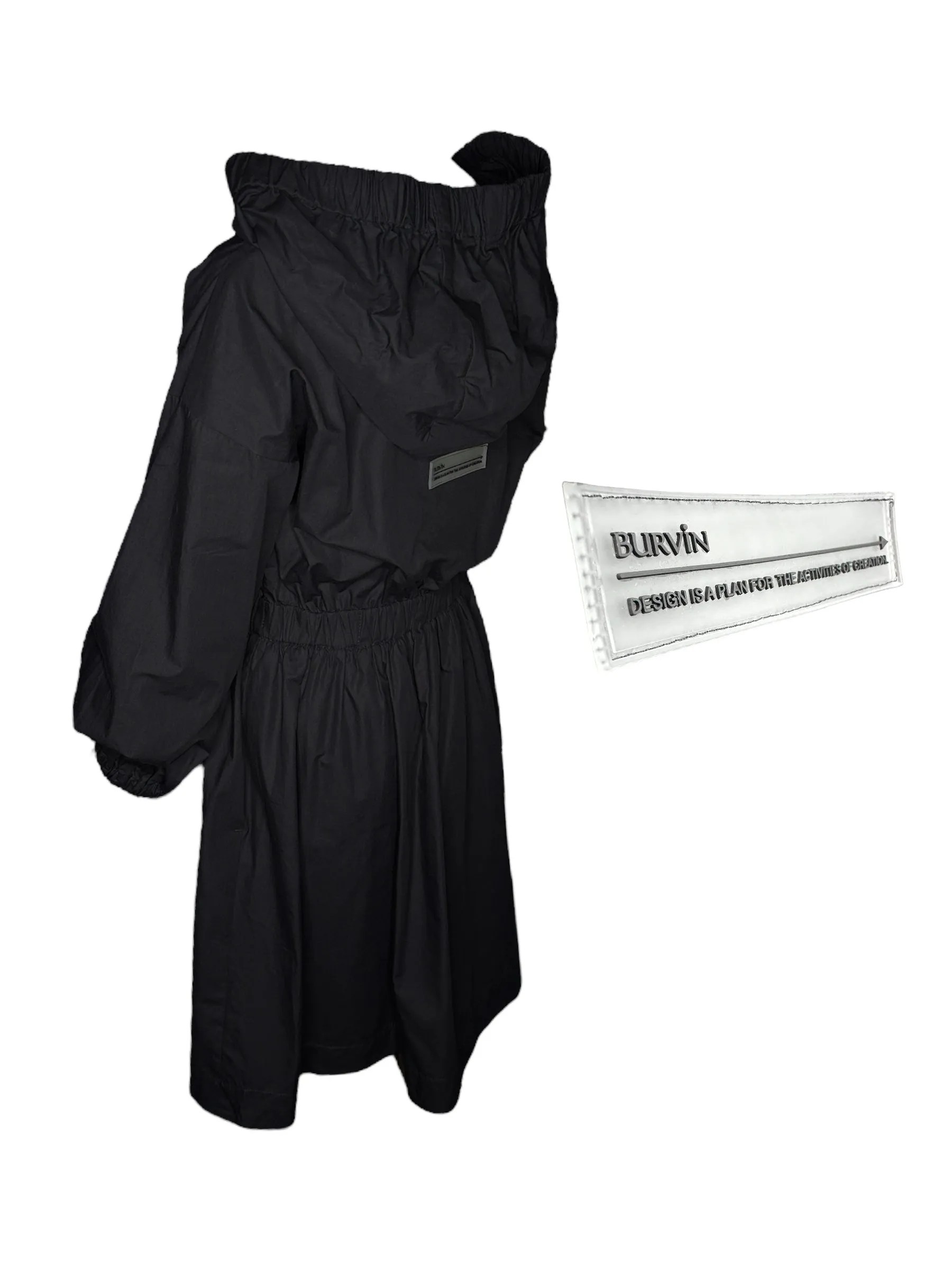 Hooded Long Sleeve Dress with Pockets