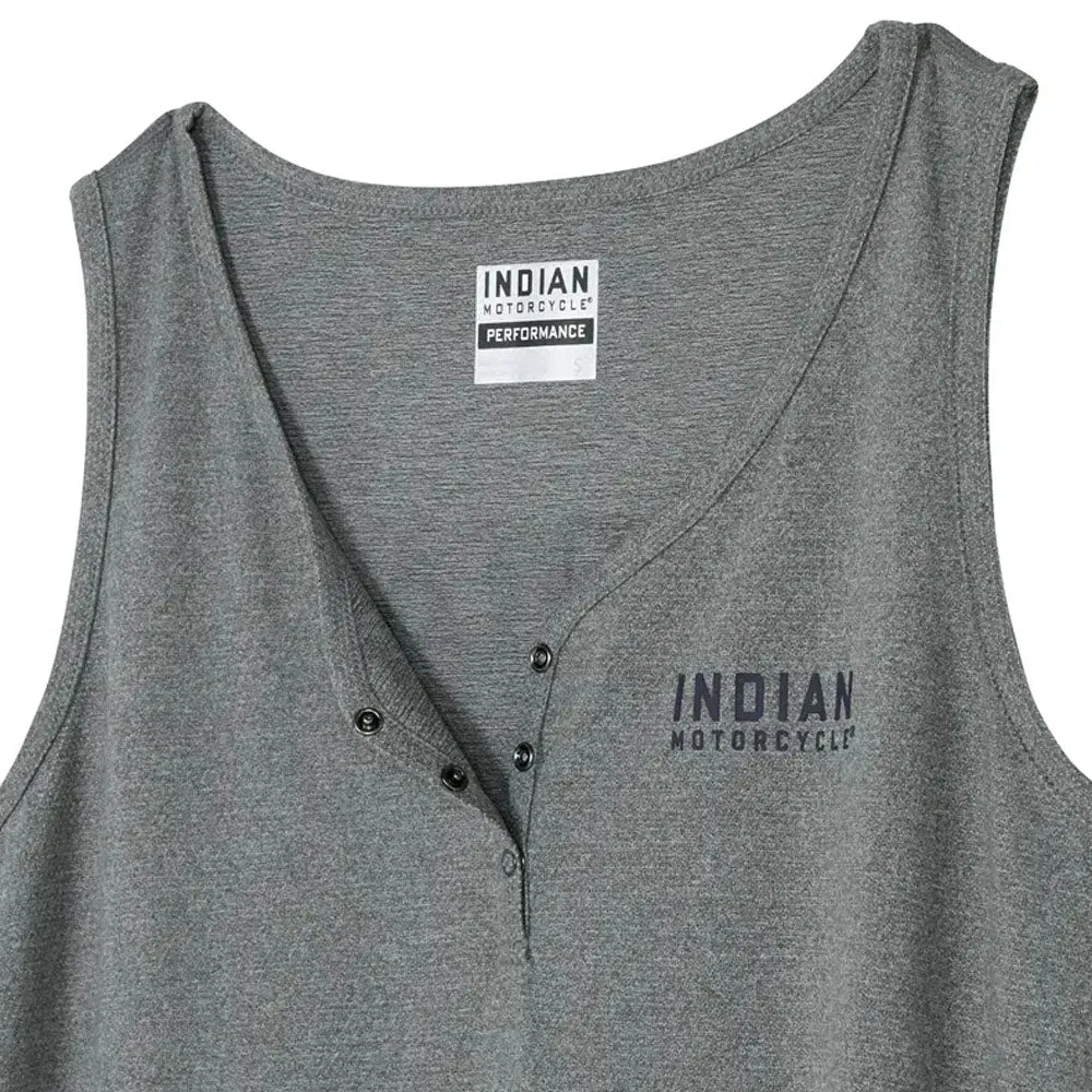 Indian Motorcycle Athlete Logo Print Tank Top Gray