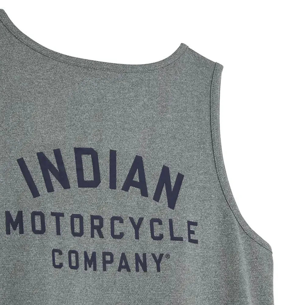 Indian Motorcycle Athlete Logo Print Tank Top Gray