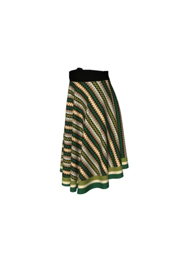 Jagged Edges Wrap Skirt