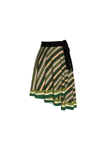 Jagged Edges Wrap Skirt