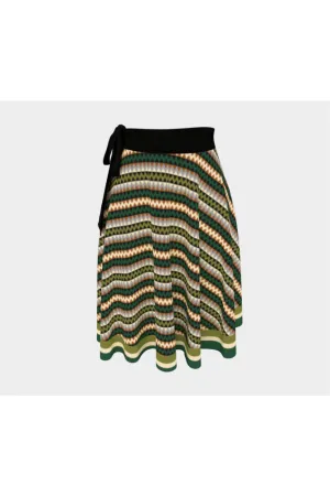 Jagged Edges Wrap Skirt