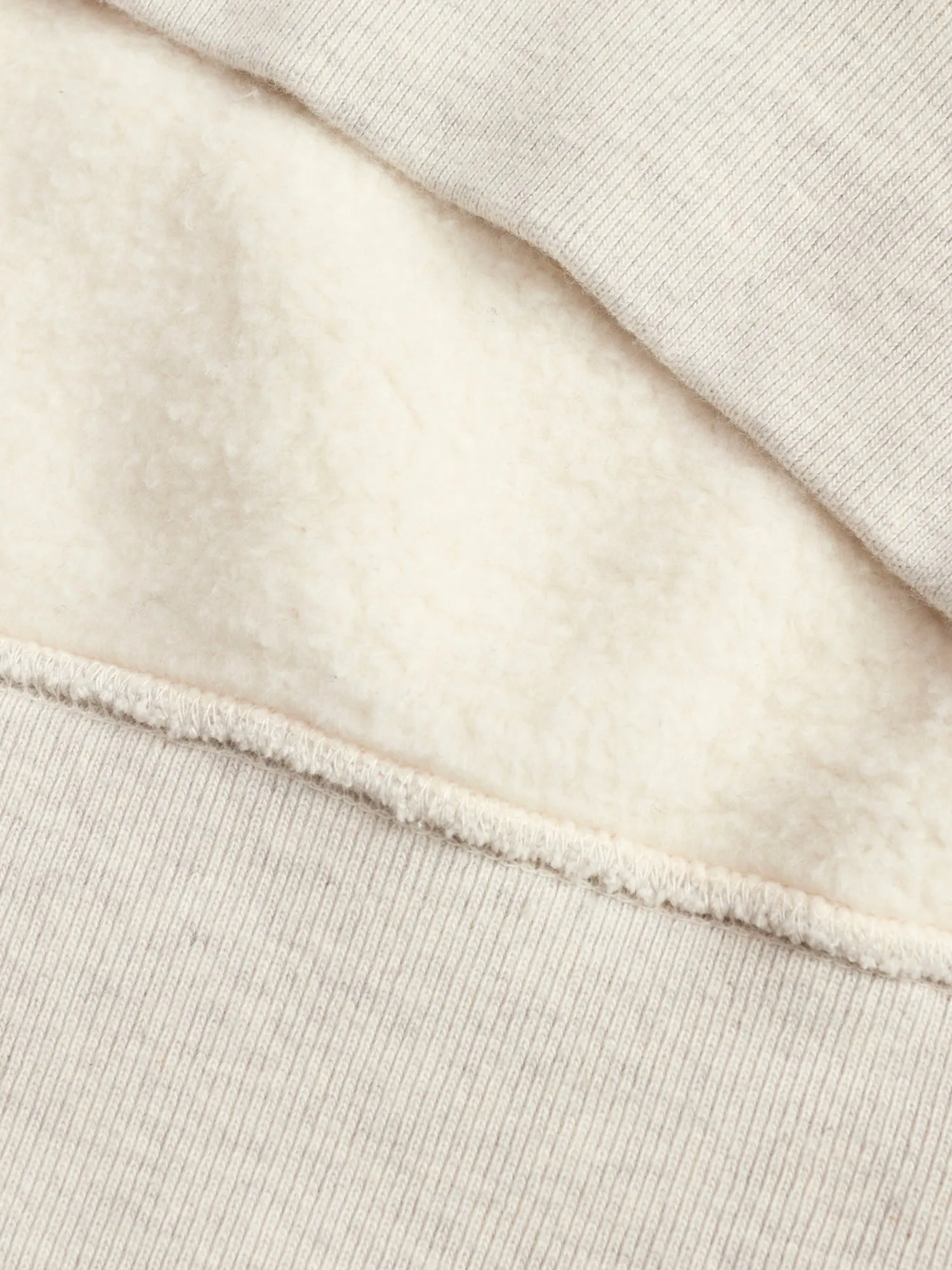 Japan-Made Fleece Hoodie in Oatmeal