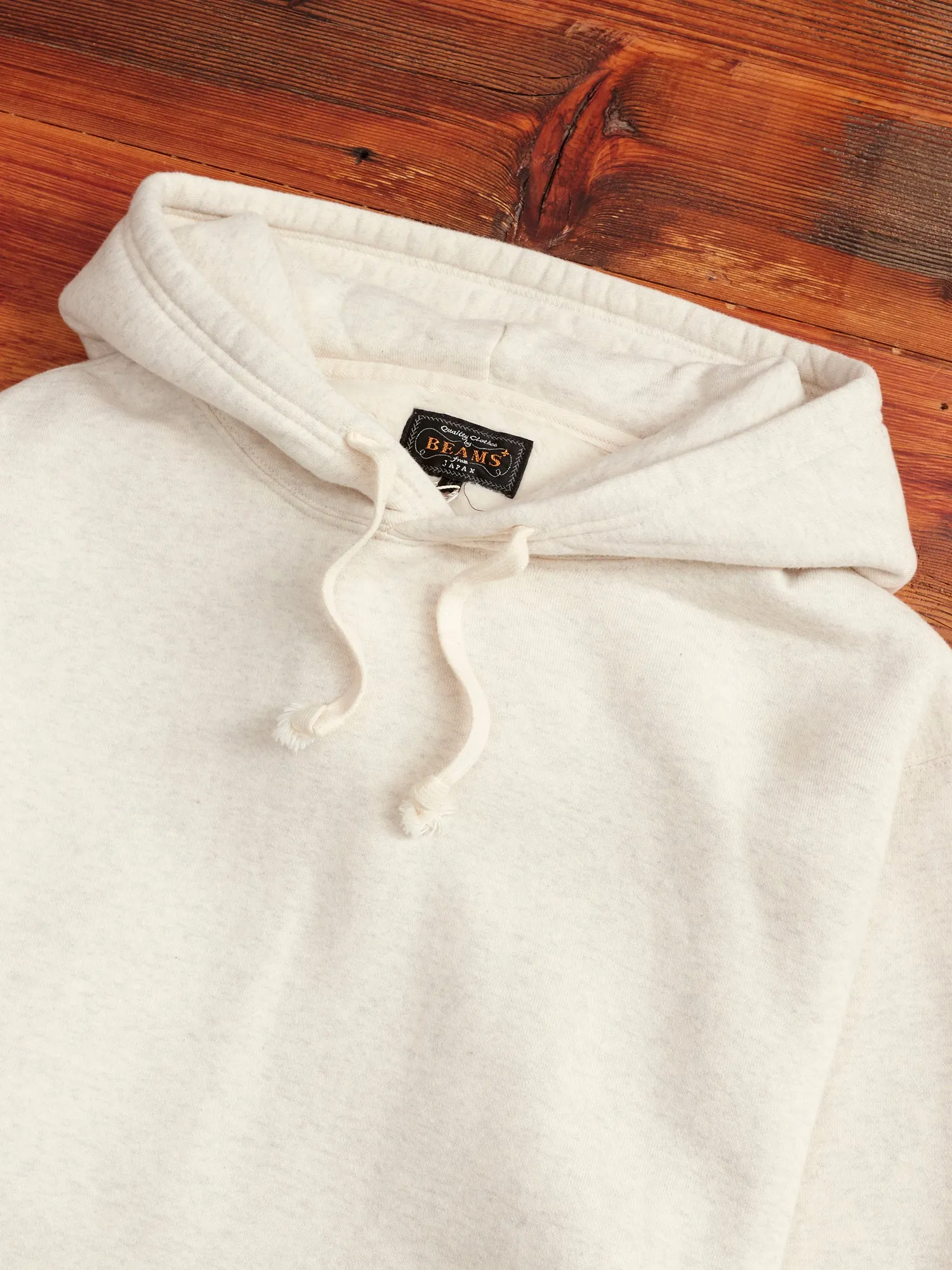 Japan-Made Fleece Hoodie in Oatmeal