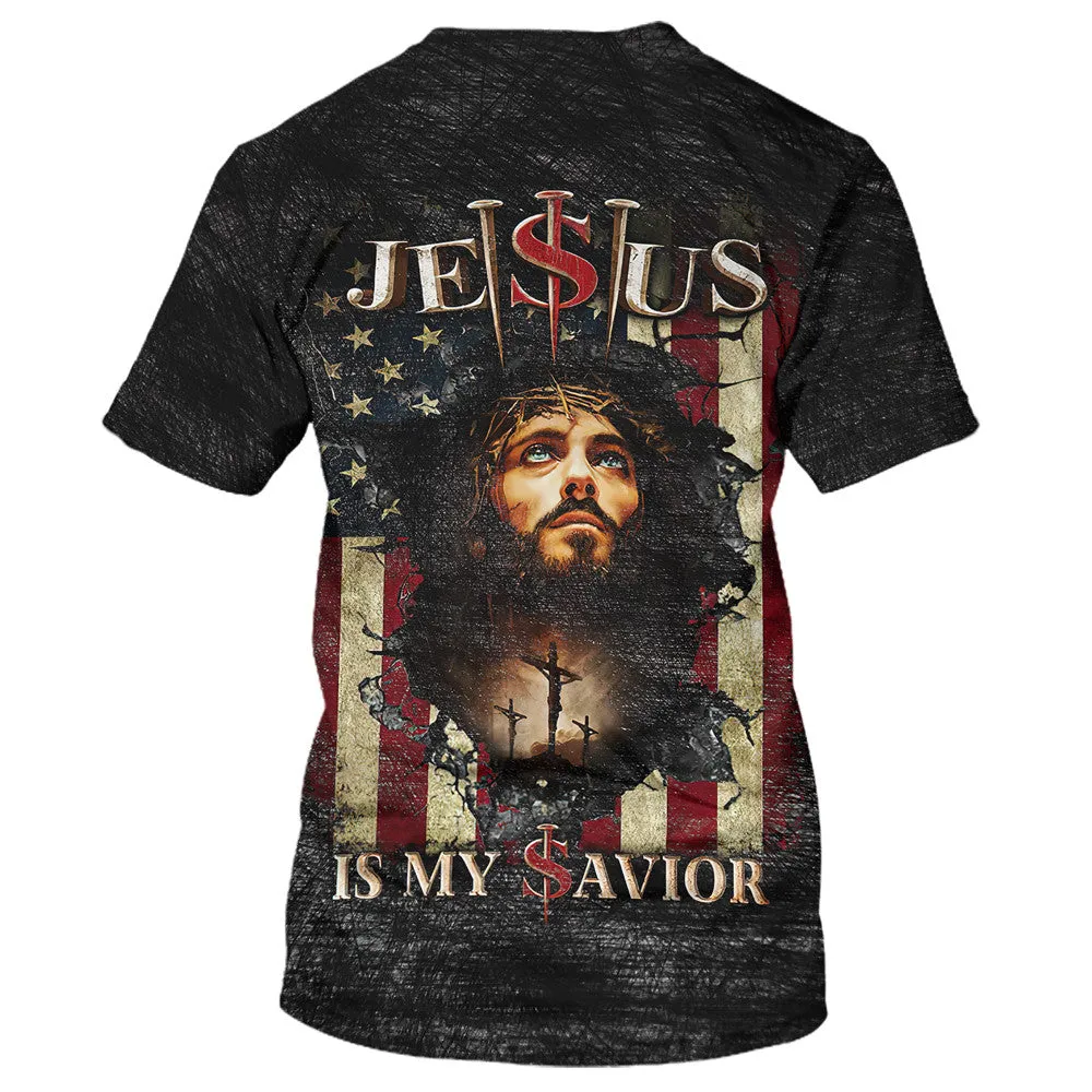 Jesus Is My Savior Portrait 3d All Over Print Shirt - Christian 3d Shirts For Men Women