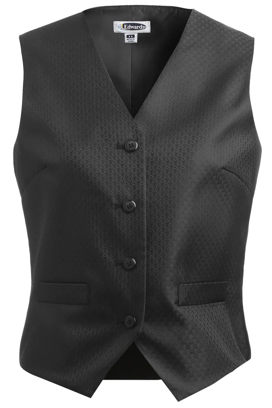 Ladies' Black Diamond Brocade Vest