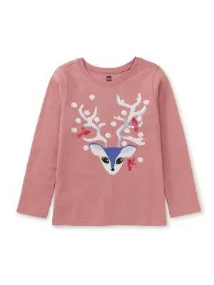 L/S Graphic Tee, Decorated Deer