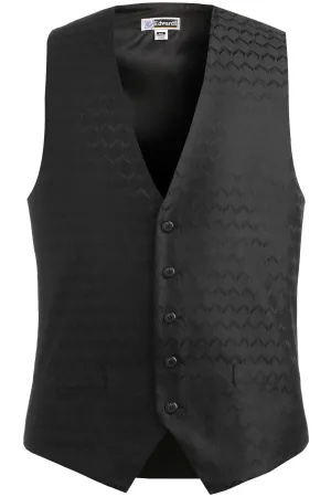 Men's Black Swirl Brocade Vest