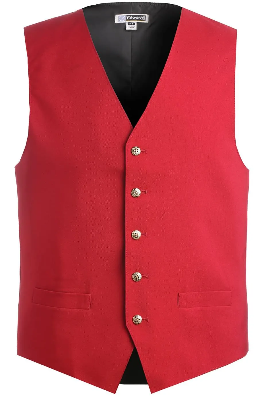 Men's Red Essential Polyester Vest