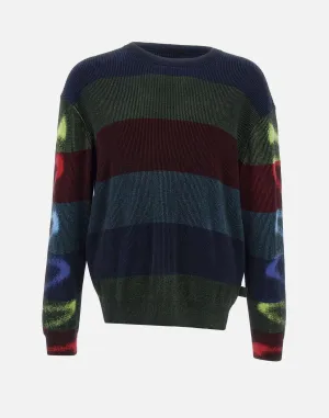 MultiColour Cotton Crew Neck Sweater