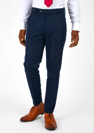 Navy Cotton Chino Pants