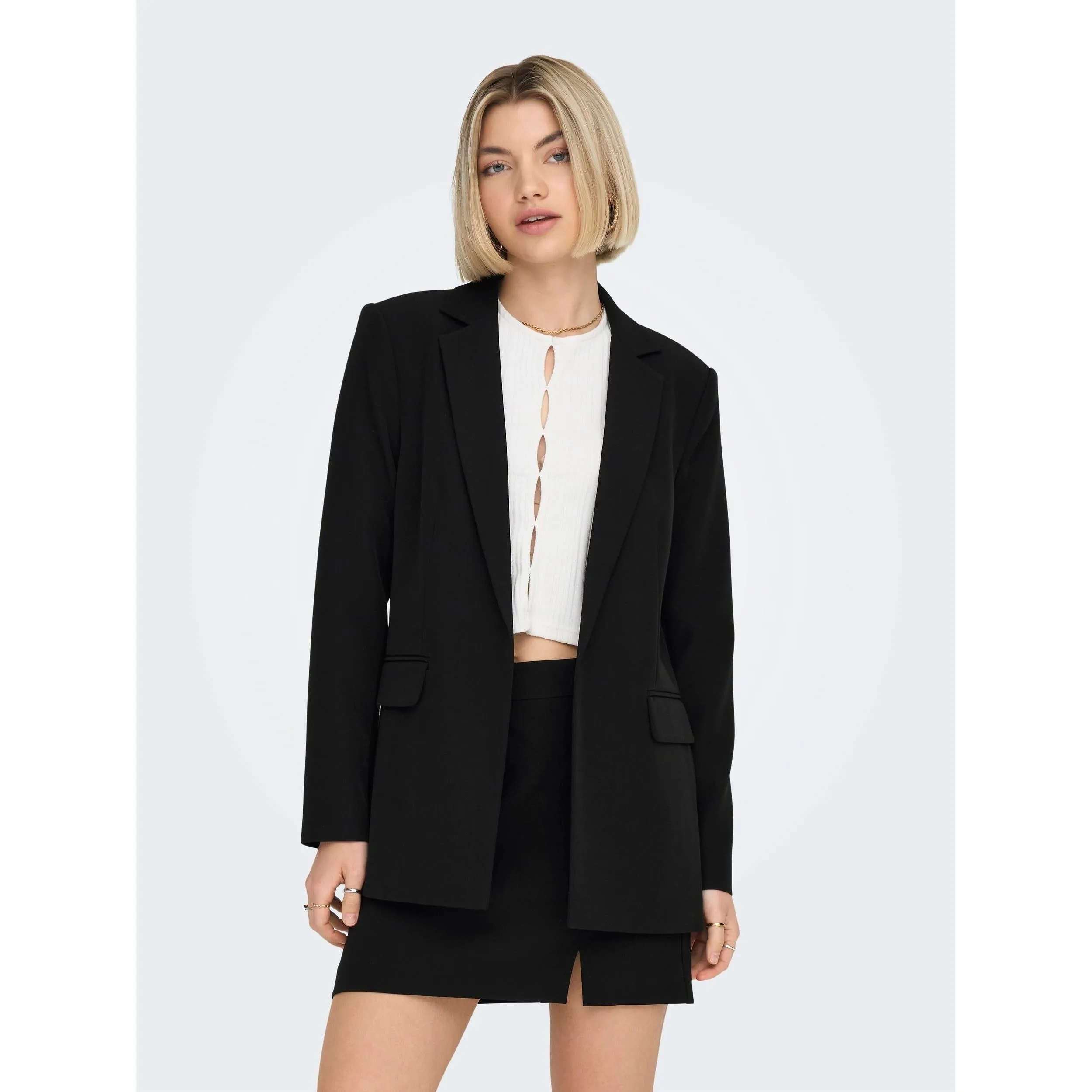 Only Womens Elly Life L/S Loose Blazer Black