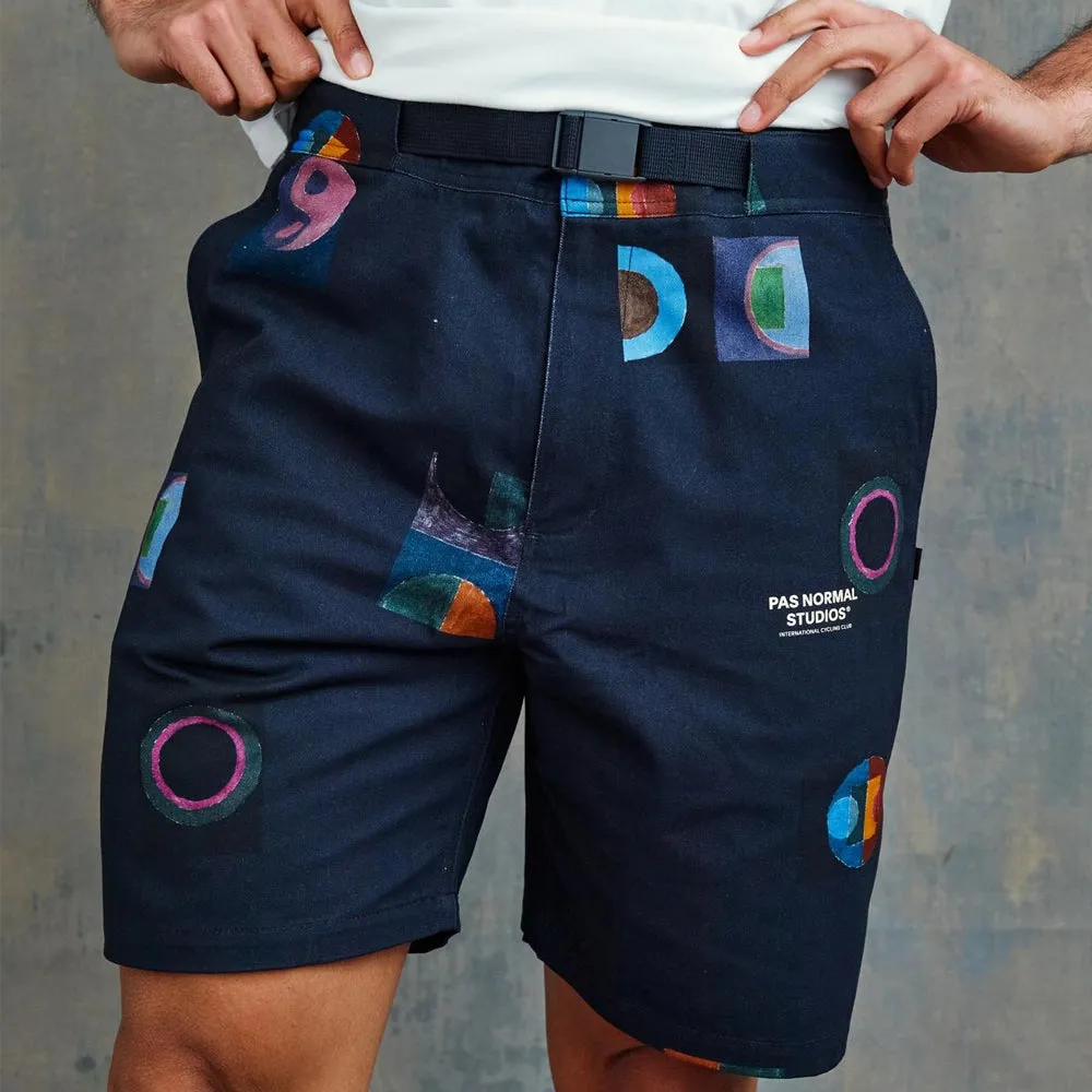 PAS NORMAL STUDIOS TKO Off Race Cotton Twill Shorts SS24 - Charcoal