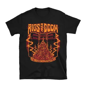 Rigs of Doom - Electric Skulls (Orange) T-Shirt - Black