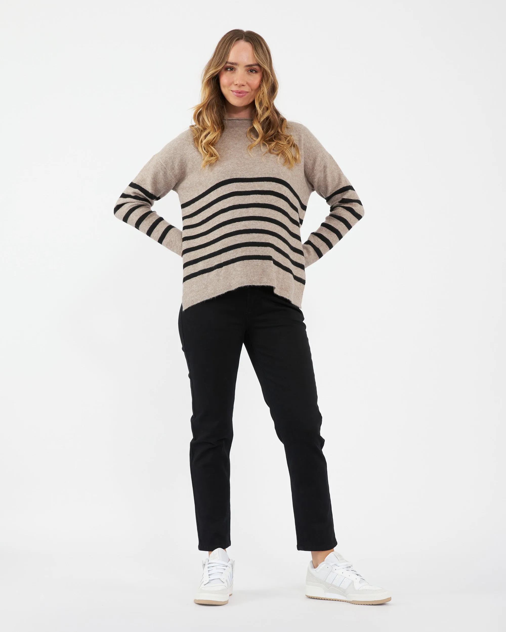 Ripe Maternity Gerrie Nursing   Maternity Knit Sweater Stripe