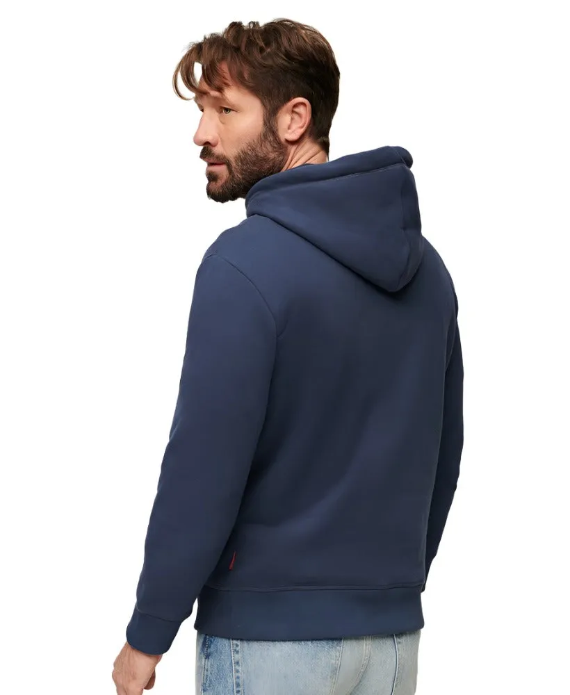 Superdry Mens Vintage Logo Duo Hoodie Lauren Navy