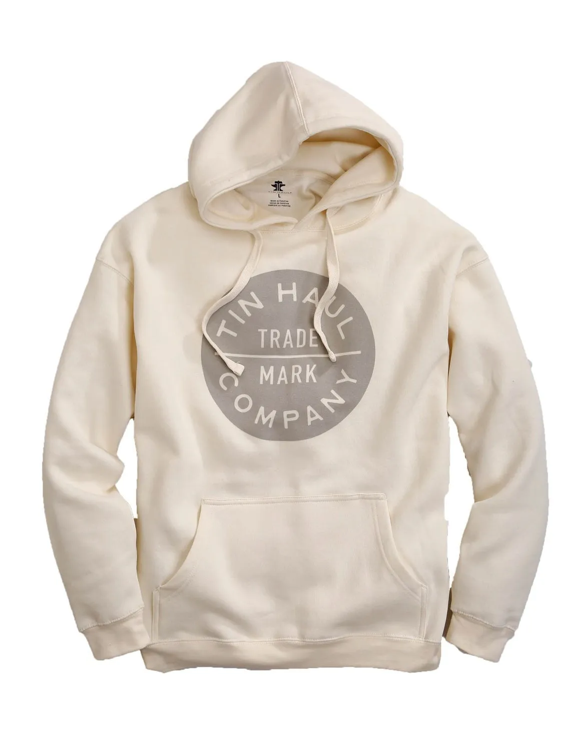 Tin Haul Mens White Cotton Blend Vintage Logo Hoodie