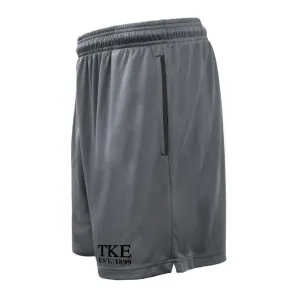 TKE 7in Grey Pocketed Shorts