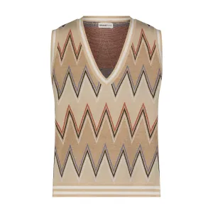 Viscose Blend Chevron Vest