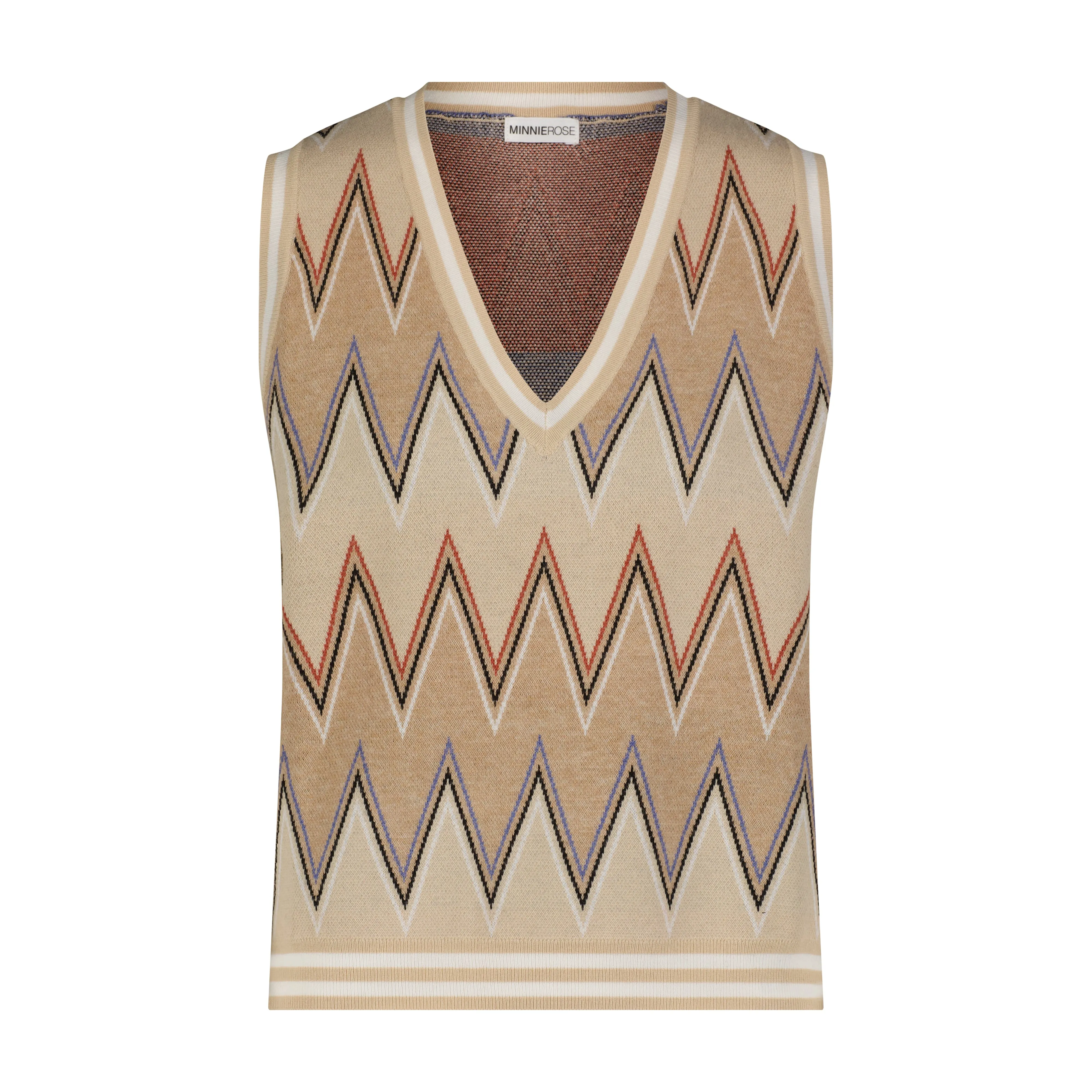 Viscose Blend Chevron Vest