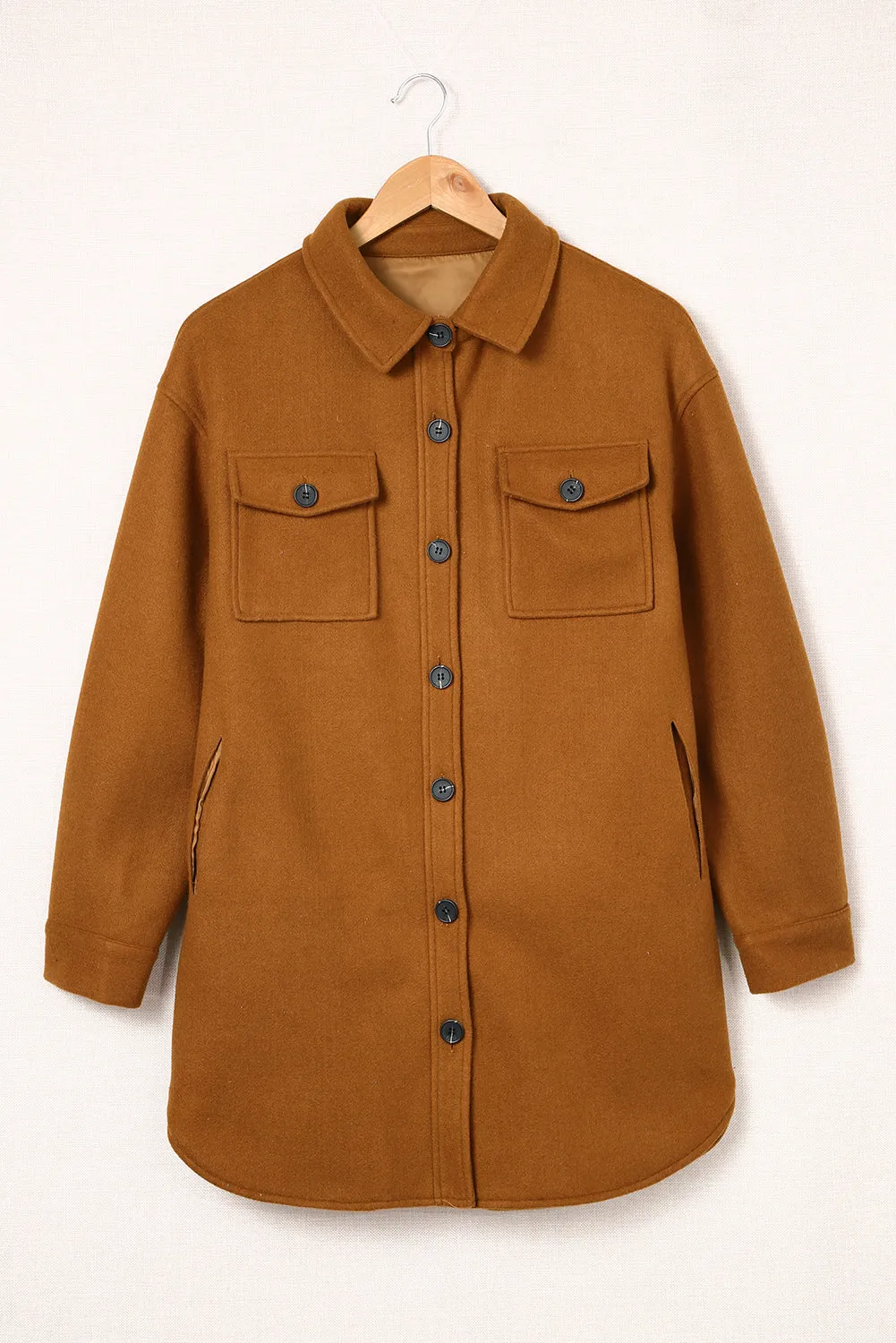 Winter Brown Shirt Jacket