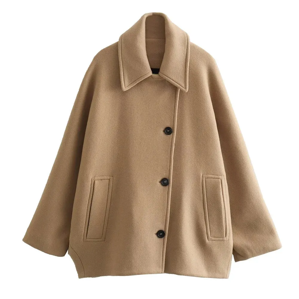 Women's Oversized Warm Winter Coat in Trench Style | Ideal for Autumn/Winter