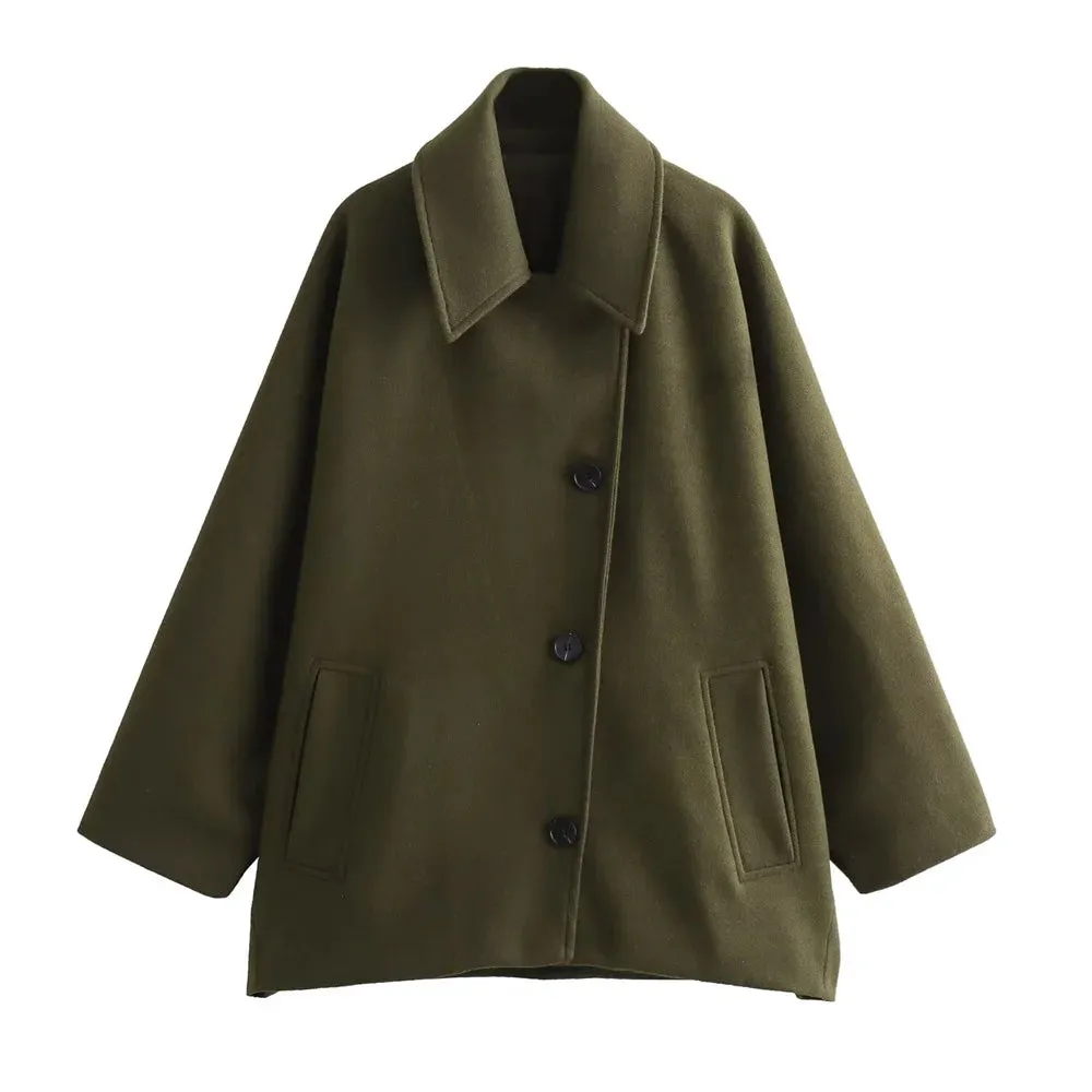 Women's Oversized Warm Winter Coat in Trench Style | Ideal for Autumn/Winter